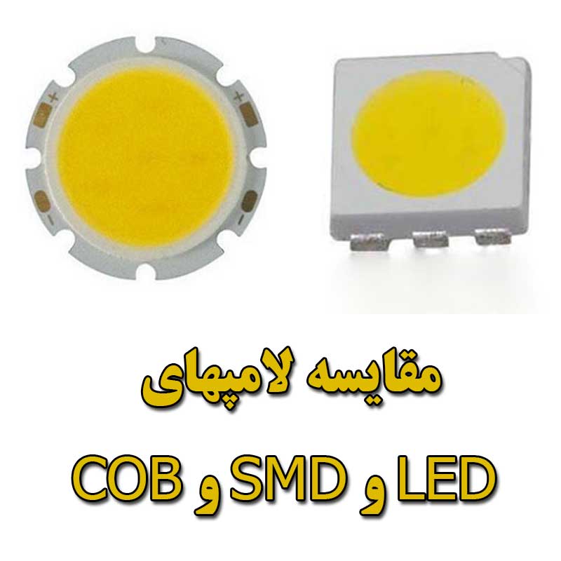 مقایسه لامپهای LED و SMD و COB