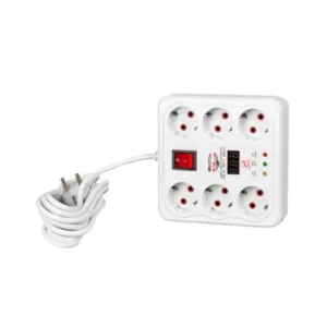 محافظ برق 2500 ولت آمپر سارا مخصوص صوتی و تصویری مدل P256C - شش خانه