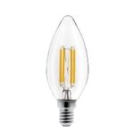 لامپ LED شمعی ۶ وات فیلامنتی رویالوکس پایه E14 برند پارس شعاع توس