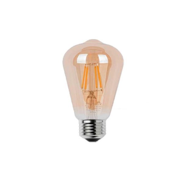 لامپ ۶ وات ST64 LED فیلامنتی پایه E27 برند پارس شعاع توس