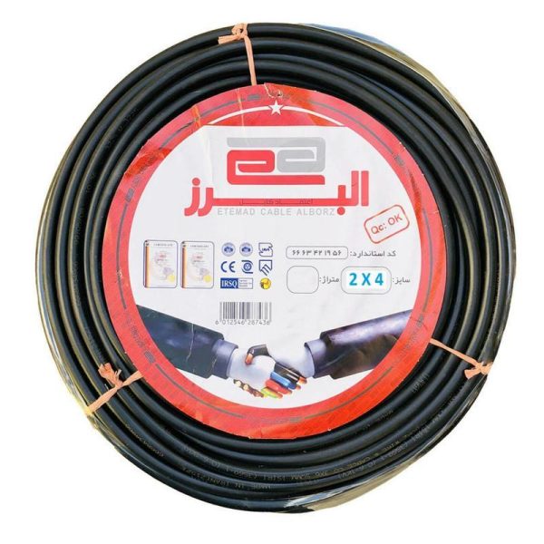 کابل برق افشان 2 در 4 اعتماد کابل البرز مدل ETEMAD ASL تمام مس - Image 1