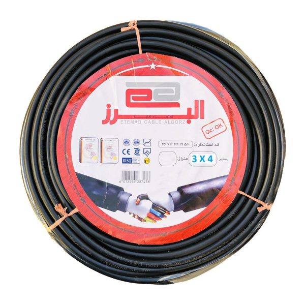 کابل برق 3 در 4 اعتماد کابل البرز مدل ETM34 تمام مس - Image 1