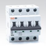 کلید مینیاتوری 4 پل 10 آمپر | 6 کیلوآمپر | AC | تیپ C رعد الکتریک