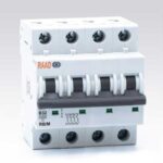 کلید مینیاتوری 4 پل 32 آمپر | 10 کیلوآمپر | AC | تیپ B رعد الکتریک