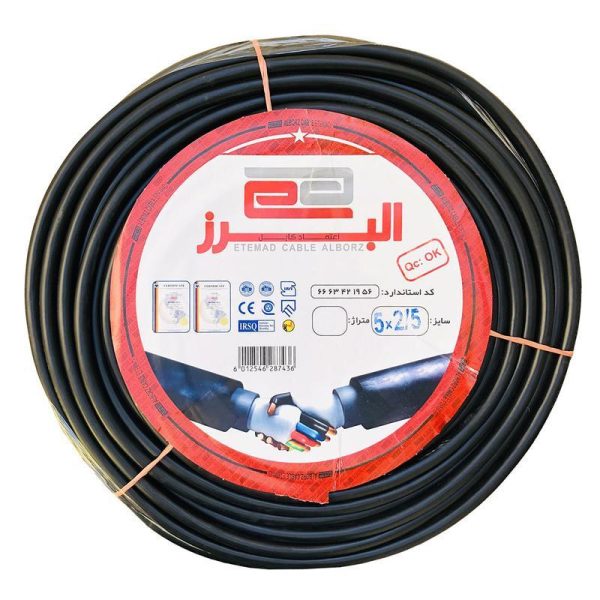 کابل برق 5 در 2/5 اعتماد کابل البرز مدل ETM21 تمام مس - Image 1