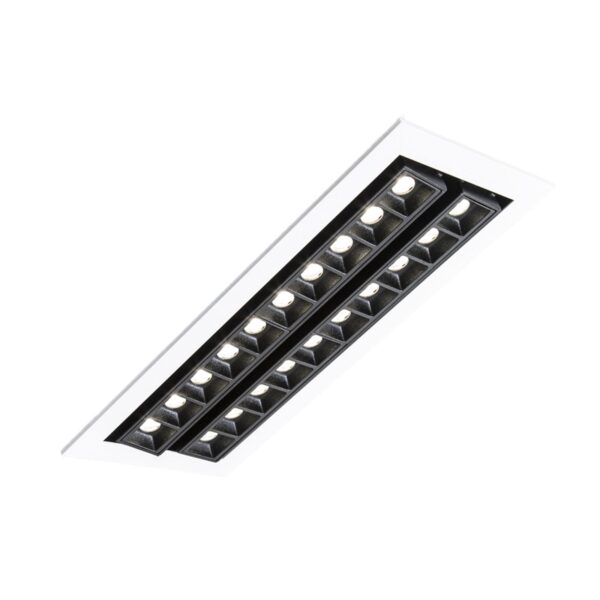 چراغ LED توکار 46 وات زاویه‌پذیر دو ردیفه مازی نور مدل لومیلد - Image 1