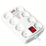 محافظ برق بدون ارت لوازم صوتی،تصویری و کامپیوتر طول 3 متر افق مدل 802