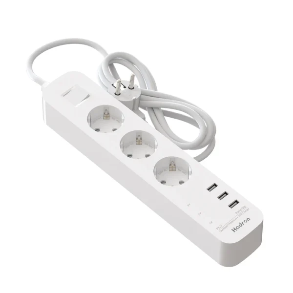 چندراهی برق (Power Strip) هادرون مدل P323  مجهز به پورت USB - Image 1