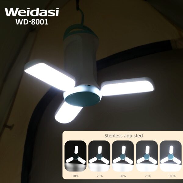 چراغ اضطراری ویداسی شارژی مسافرتی مدل WD-8001