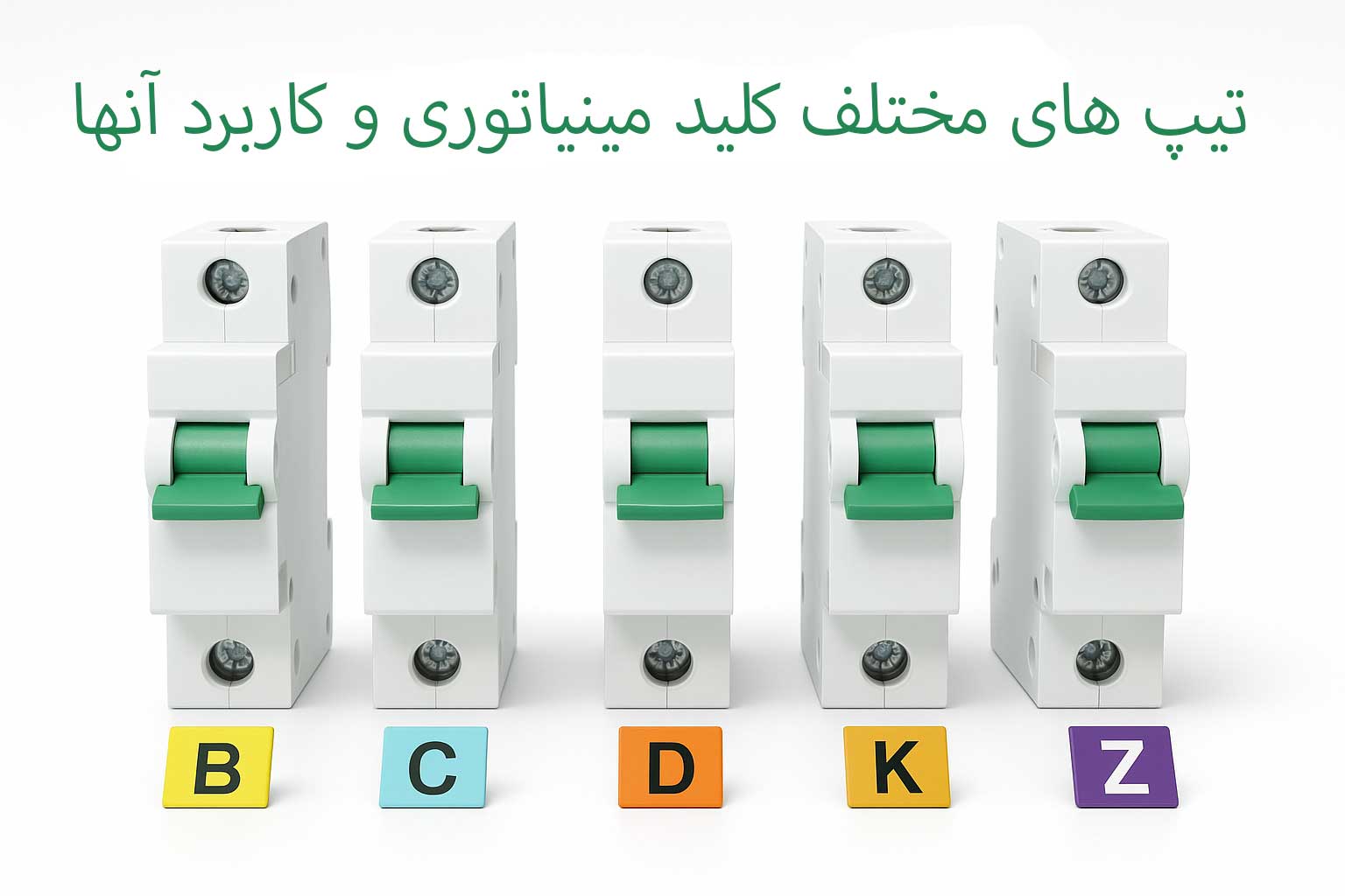 تیپ های مختلف کلید مینیاتوری و کاربرد آنها