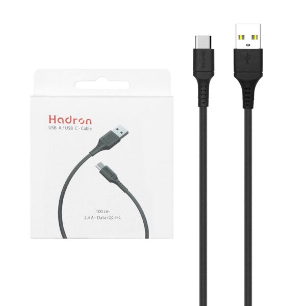کابل شارژ و دیتا هادرون مدل HTC-C-L01L دارای پورت Type-C
