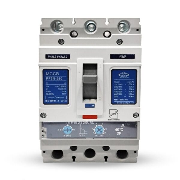 کلید اتوماتیک کمپکت موتوردار پارس فانال مدل PF3N-250-M ولتاژ موتور 220